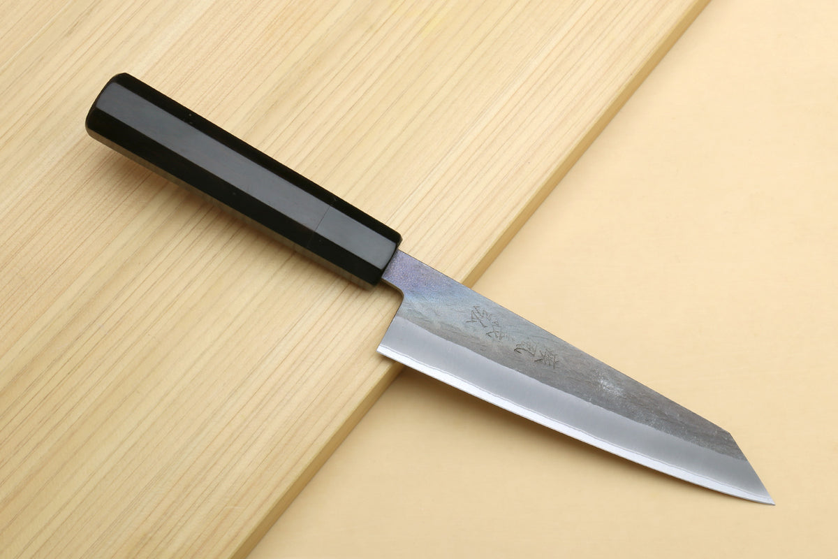 Yoshihiro Mizu Yaki Blue Steel #2 Kurouchi Petty Kiritsuke Japanese Ut –  Yoshihiro Cutlery