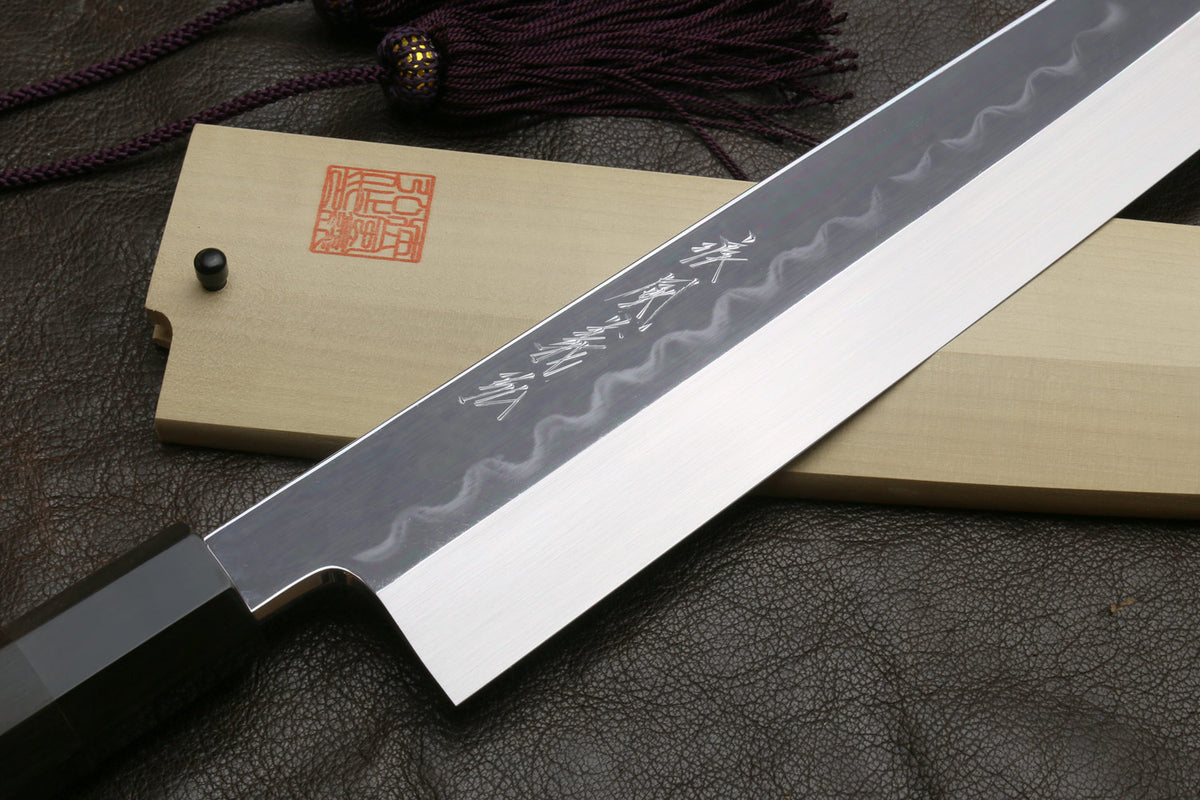 Awabi Kiritsuke Knife - Complete Knife with Abalone in Resin Handles a —  WoodWorld of Texas
