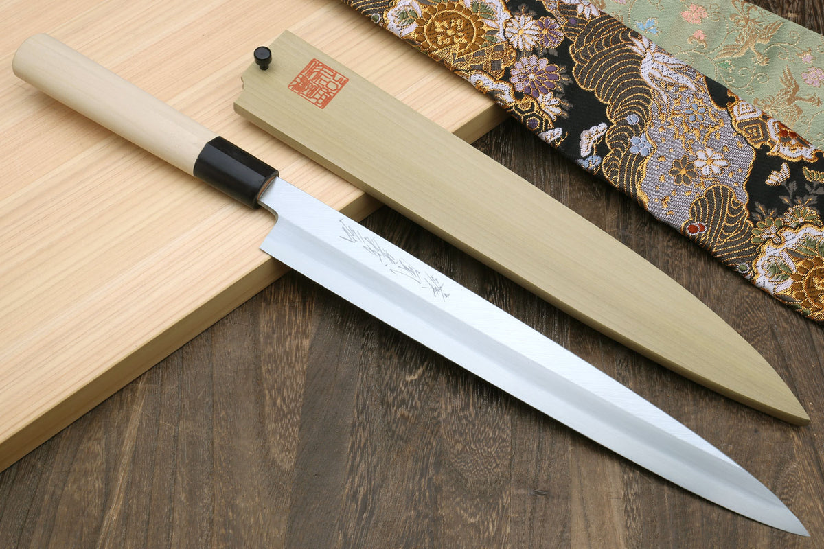 Yoshihiro Kasumi 3pc Japanese Chef Knife Set: Yanagi , Deba , Usuba (R –  Yoshihiro Cutlery