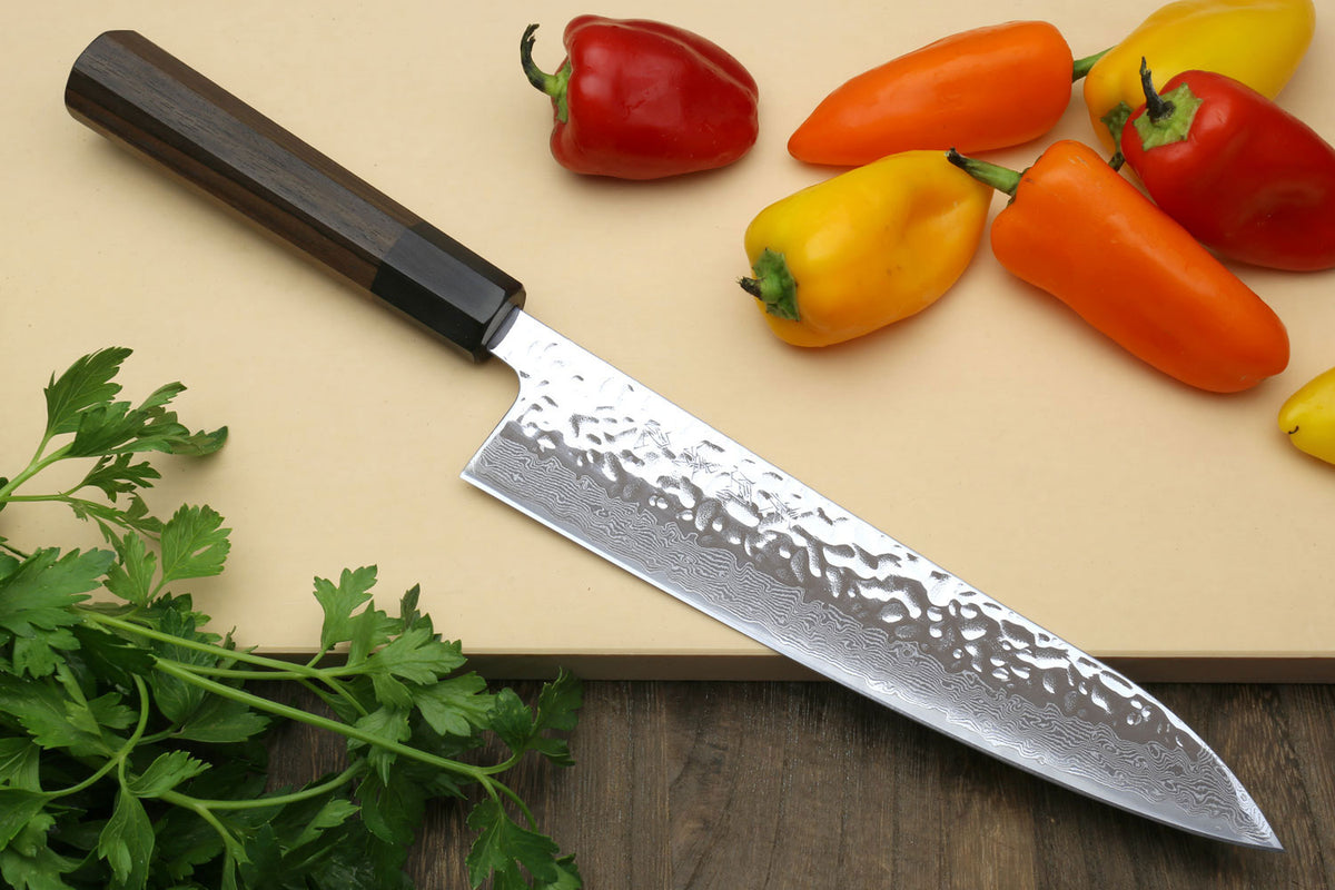 Inferuno Chef Knife, Japanese Damascus Steel AUS-10 Gyuto