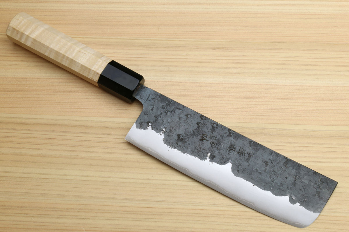 Yoshihiro White Steel #1 Stainless Clad Nakiri Vegetable Knife