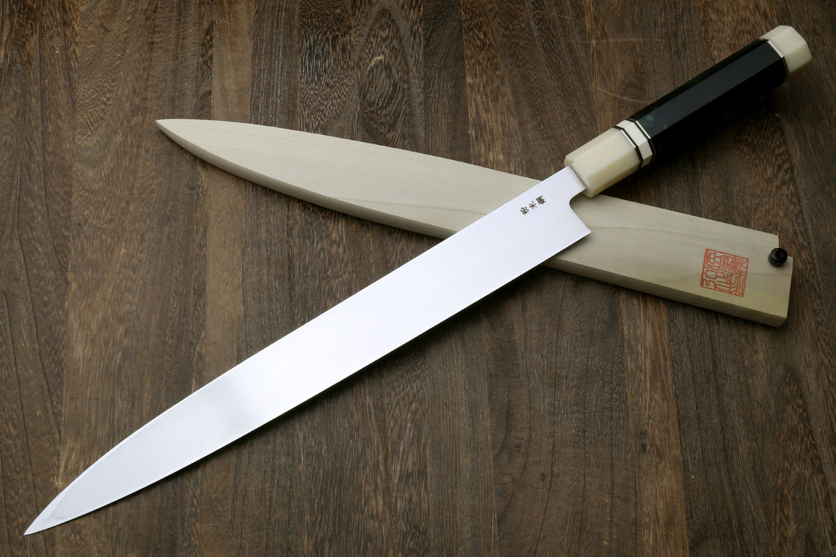 Yoshihiro SVG-10 Semi-Stainless Steel Mirror Finished Single Edged Kir –  Yoshihiro Cutlery