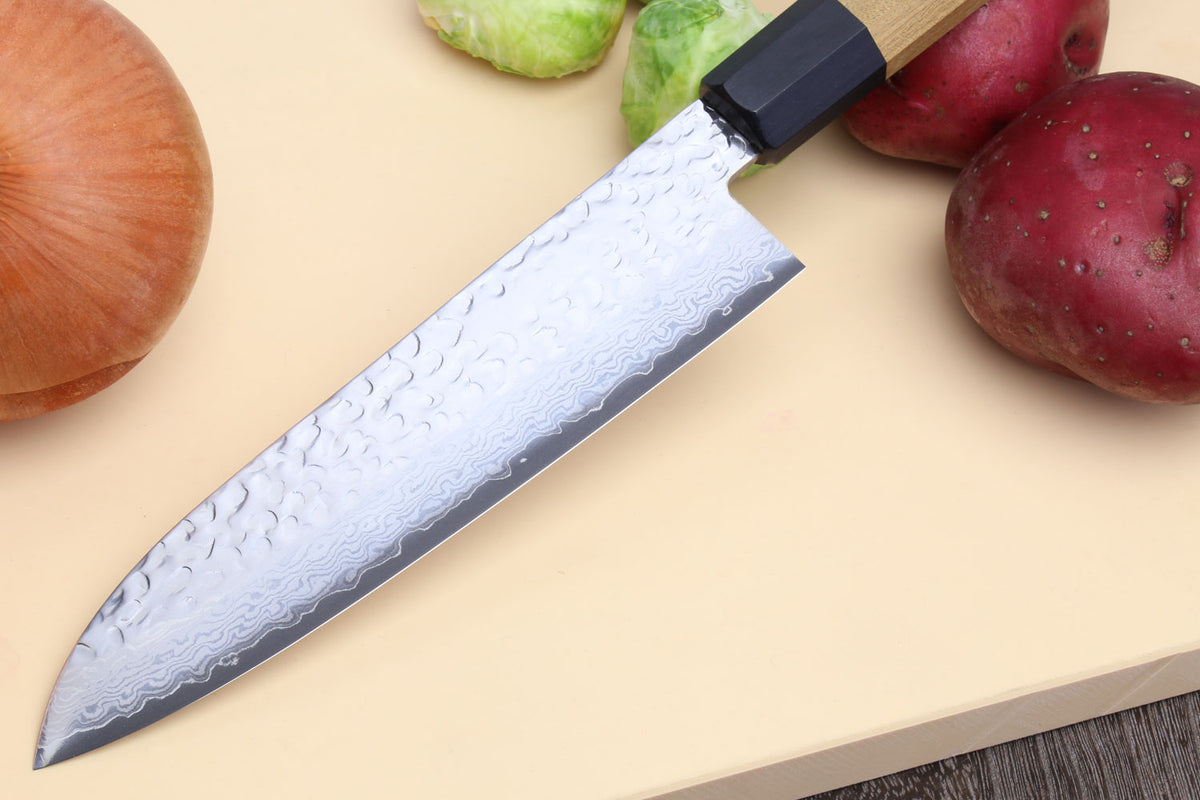 Nakiri Knife, 7 inch Japanese Vegetable Cleaver, VG-10 Stainless Steel  Damascus Blade with Pakkawood Handle - Handcrafted Chef Kitchen Knife 