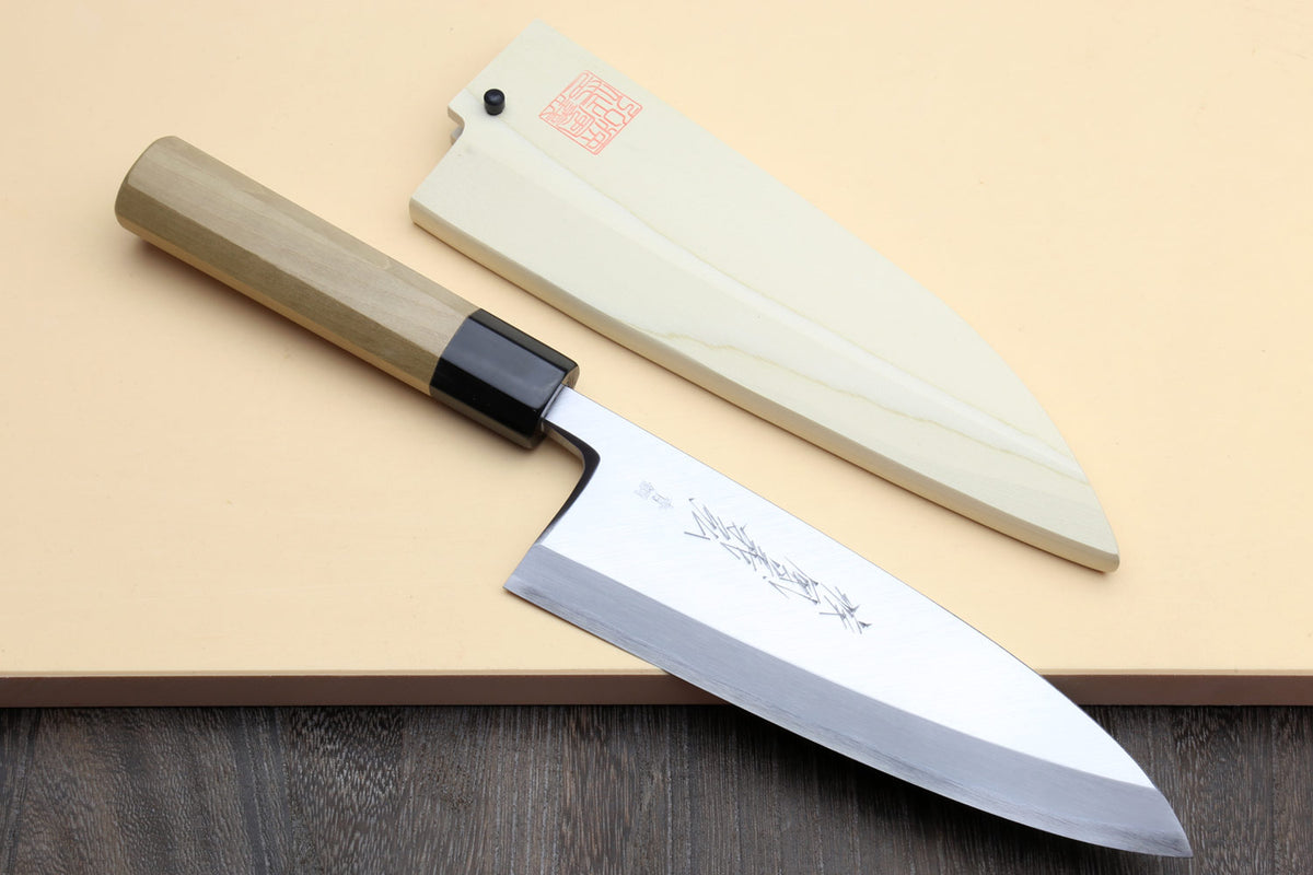 Japanese Deba Knife Fish Head Knife Salmon Knife Sashimi Sushi Cooking  Knife (Blade Length 21cm)