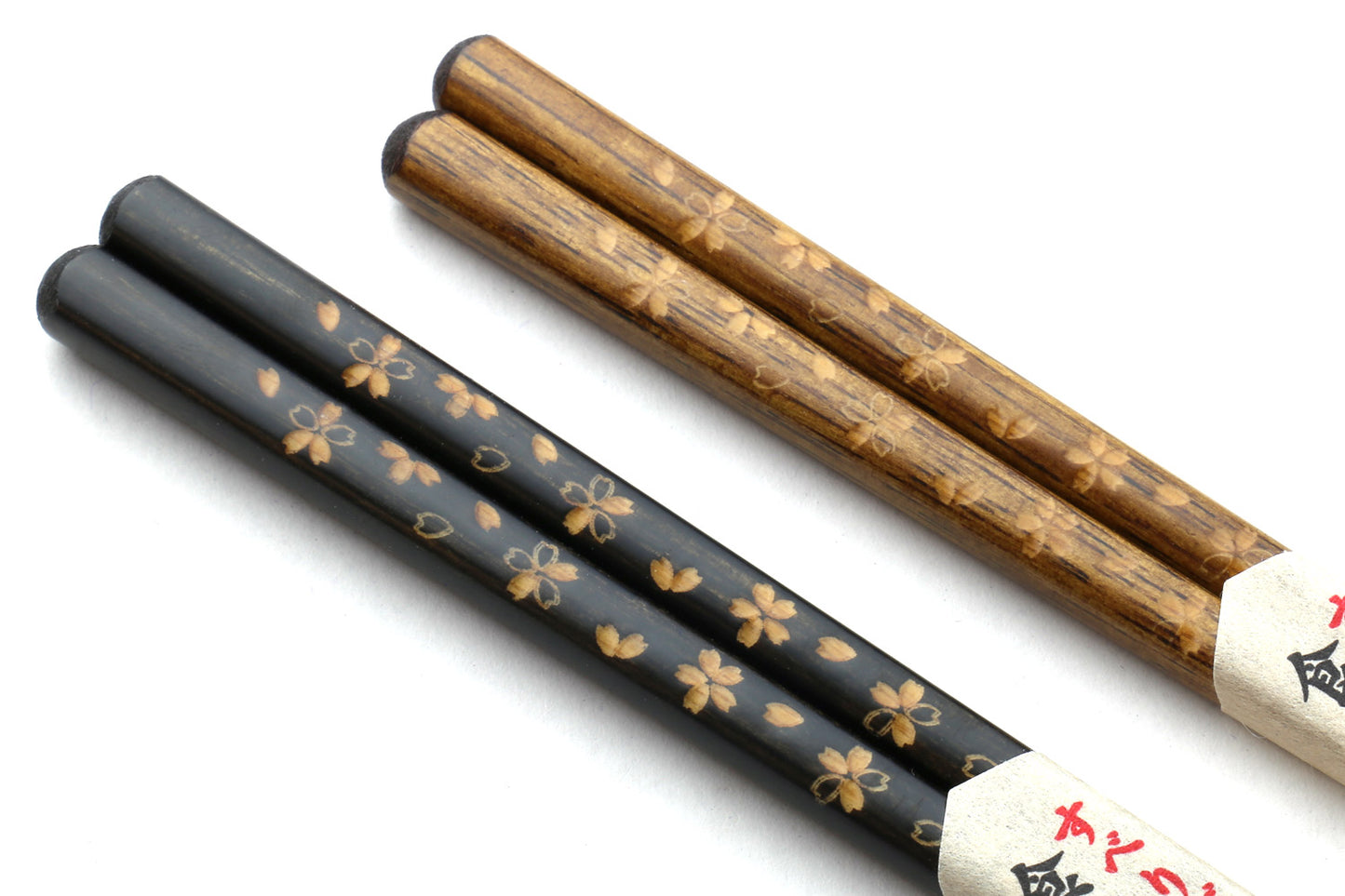 Yoshihiro Premium Brown & Black Sakura Chopsticks Set Comes With Fine Paulownia Wood Case VER.3