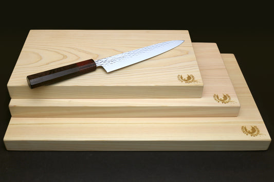 Yoshihiro Japanese Hinoki Cypress Natural One-Piece Wooden Professional Grade Cutting Board - Thickness: 1.18"(30mm)