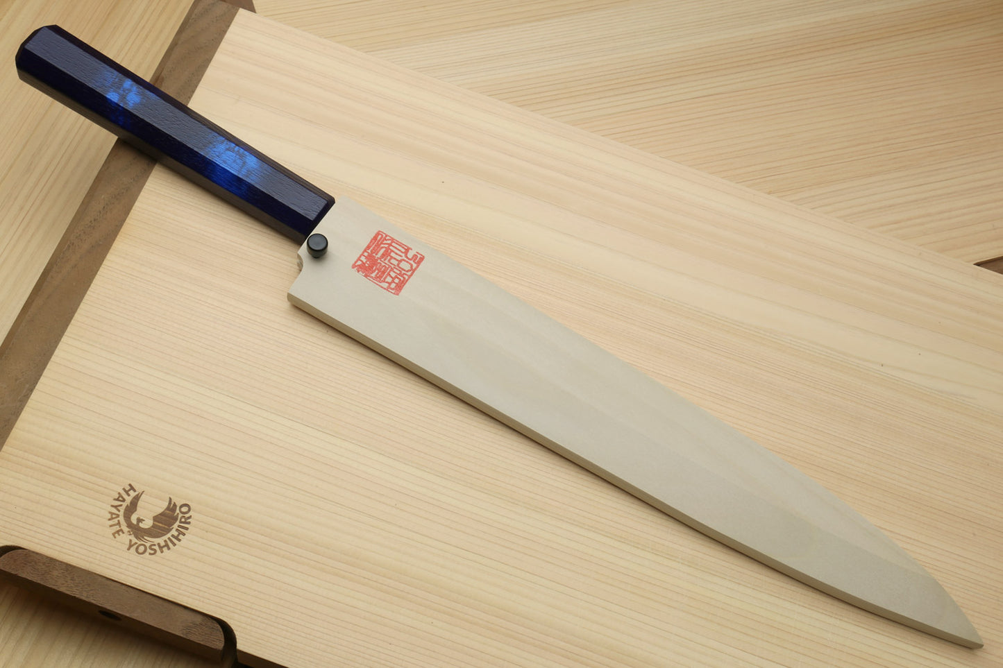 Yoshihiro Inox Stainless Steel Yanagi Sushi Sashimi Japanese Knife with Saya Cover - Handle Type B