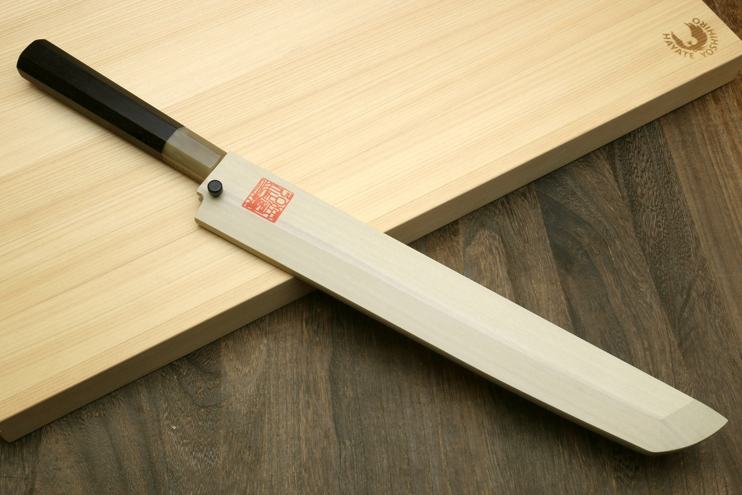 Yoshihiro Masashi Hongasumi White Steel Curved Sakimaru Takobiki Sushi –  Yoshihiro Cutlery