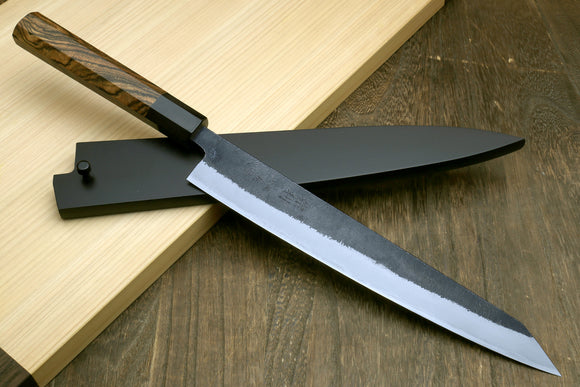 Yoshihiro Nashiji High Carbon White Steel #2 Sujihiki-Kiritsuke Japanese Slicer Knife with Cocobolo wood Handle