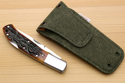 Moki VG-10 Stainless Steel Mirror Polished Lockback Folding Pocket Knife (Size: Large) with Mini Green Pouch