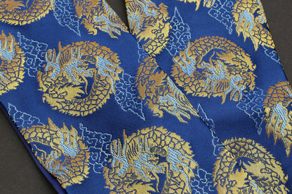 Yoshihiro Japanese Knife Pouch Bag (Blue & Gold Dragon Pattern)