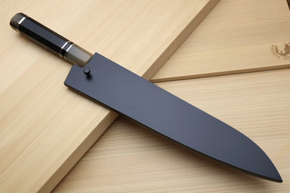 Yoshihiro HAP40 High Speed Stainless Steel Gyuto Chefs Knife Triple Ring Ebony Handle