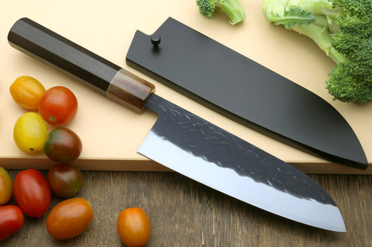 Yoshihiro Kurouchi Stainless Clad Nashiji High Performance SLD Santoku Multipurpose Knife