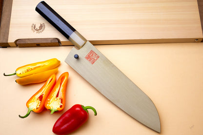 Yoshihiro Kurouchi Stainless Clad Nashiji High Performance SLD Santoku & Petty 2pc Knife Set