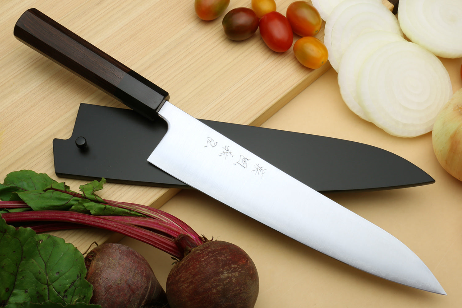  Yoshihiro Ice Hardened Stainless Steel Wa Gyuto Japanese Chef  Knife (8.25'' (210mm)): Chefs Knives: Home & Kitchen
