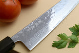 Yoshihiro 440C Stainless Steel 16 Layers Hammered Damascus Gyuto Chef Knife Shitan Handle