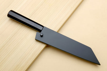 Yoshihiro Kurouchi Black-Forged Blue Steel Stainless Clad Petty-Kiritsuke Utility Knife (Ebony Handle)