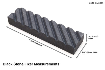 Yoshihiro Sharpening Stone Fixer (Black) & Nagura Conditioning Stone Set