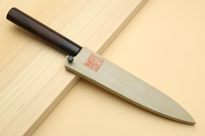 Yoshihiro Black Finish Blue Steel #2 Kurouchi Petty Shitan Handle with Magnolia Saya Cover