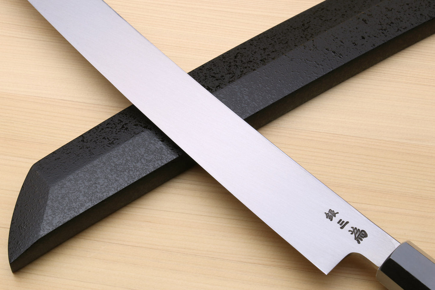 Yoshihiro Ginsan Stain Resistant Steel Maguro Bocho Tuna Knife (Sakimaru Takobiki Style) *Blade Length 390mm 15"