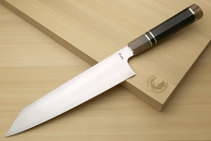 Yoshihiro HAP40 High Speed Stainless Steel Kiritsuke Multipurpose Chefs Knife Triple Ring Ebony Handle