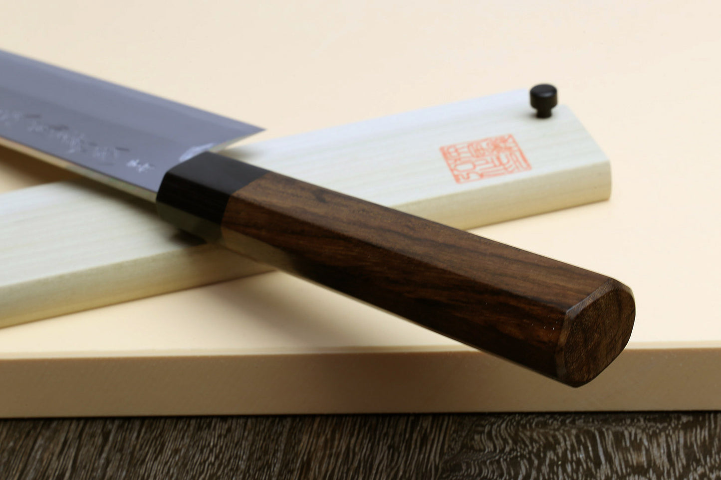 Yoshihiro Hongasumi Blue Steel Edo Usuba Traditional Japanese Vegetable Chopping Chef Knife, Rosewood Handle