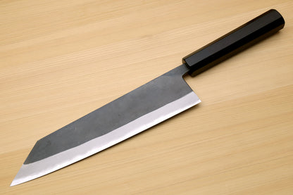 Yoshihiro Kurouchi Black-Forged Blue Steel Stainless Clad Kiritsuke Chef Knife Ebony wood Handle