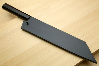 Yoshihiro Kurouchi Black-Forged Blue Steel Stainless Clad Kiritsuke Chef Knife Ebony wood Handle