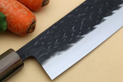 Yoshihiro Kurouchi Stainless Clad Nashiji High Performance SLD Nakiri & Petty 2pc Knife Set