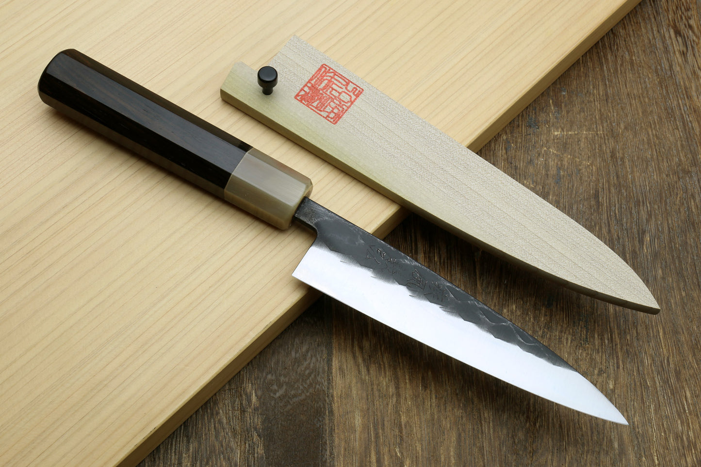 Yoshihiro Kurouchi Stainless Clad Nashiji High Performance SLD Santoku & Petty 2pc Knife Set