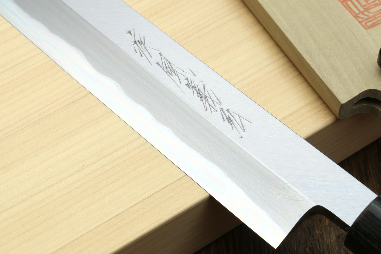 Yoshihiro Left Handed Hongasumi White Steel Sakimaru Takobiki Sushi Sashimi Japanese Knife Shitan Handle