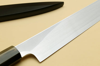 Yoshihiro Left Handed Masashi Hongasumi White Steel Yanagi Sushi Sashimi Japanese Knife Ebony Handle