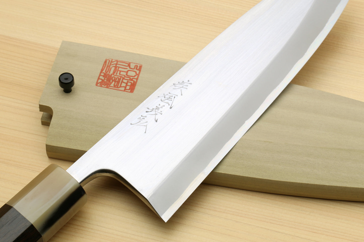 Yoshihiro Masashi Hongasumi White Steel Deba Fish Fillet Chef Knife with Ebony Handle