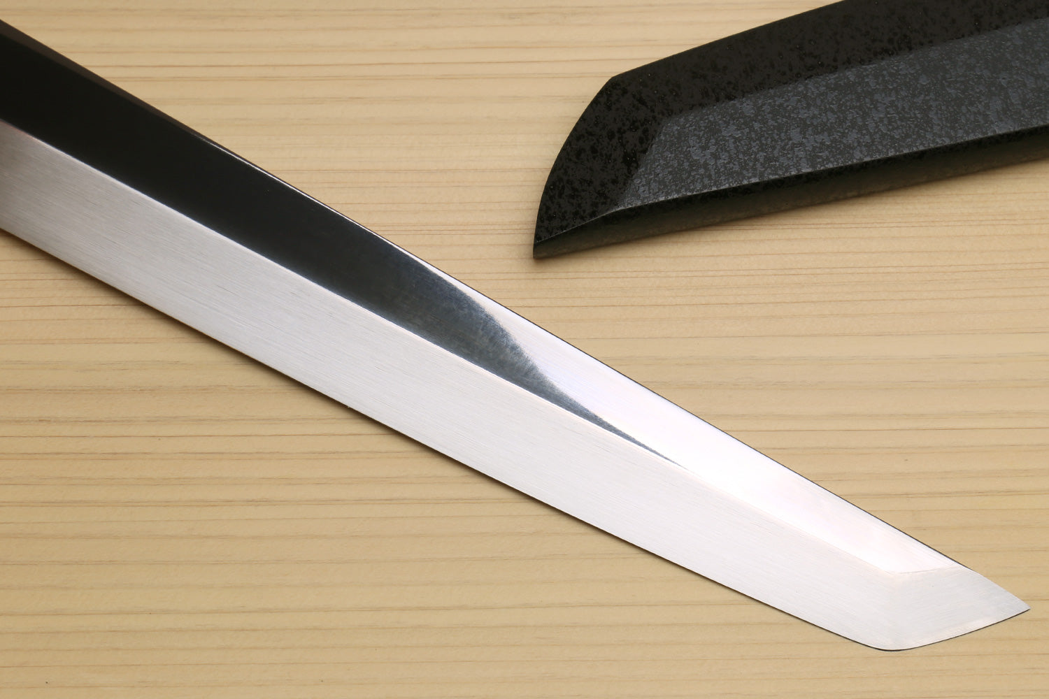 Yoshihiro VG-10 Honyaki Sakimaru Takobiki Japanese Sushi Sashimi Knife with Double Nickel Silver Ring Corian Ebony Handle