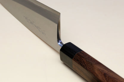 Yoshihiro Hongasumi Ginsan (hakugin) High Carbon Stain Resistant Deba Fish Fillet Knife Shitan Rosewood Handle Single Bolster