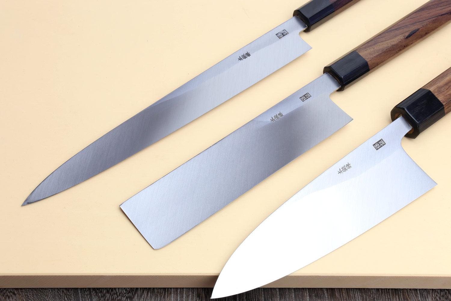 Yoshihiro Ice Hardened Stainless Steel Japanese Chef Knife 3PC Set