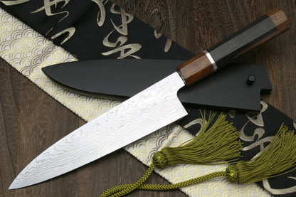 Yoshihiro Hayate Zdp-189 Super High Carbon Stainless Steel Suminagashi Gyuto Chef Knife Octagonal