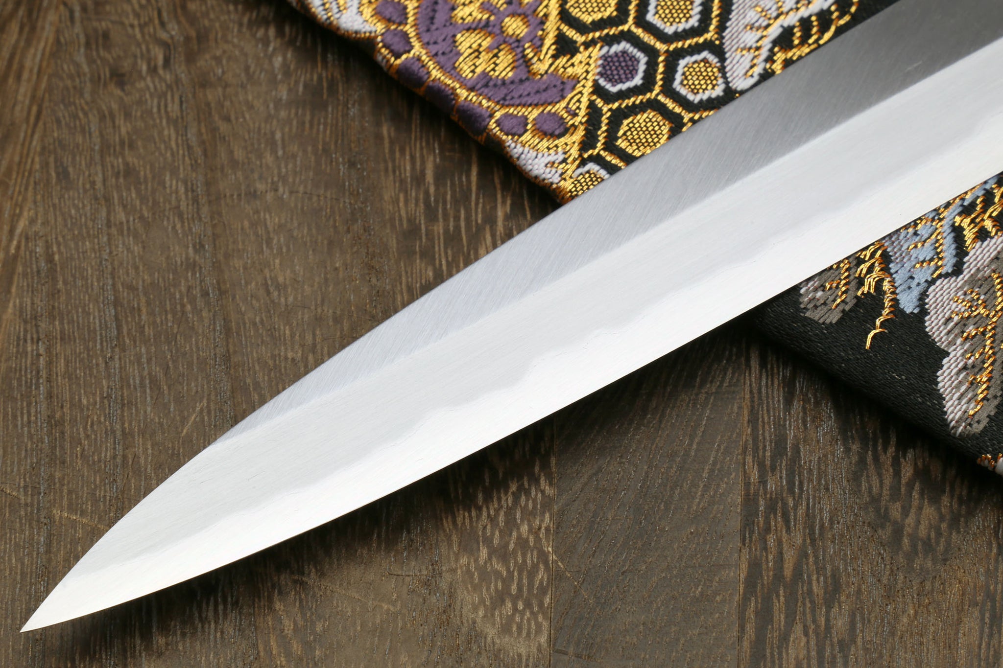 Yoshihiro Kasumi White Steel Yanagi Sushi Sashimi Japanese Knife