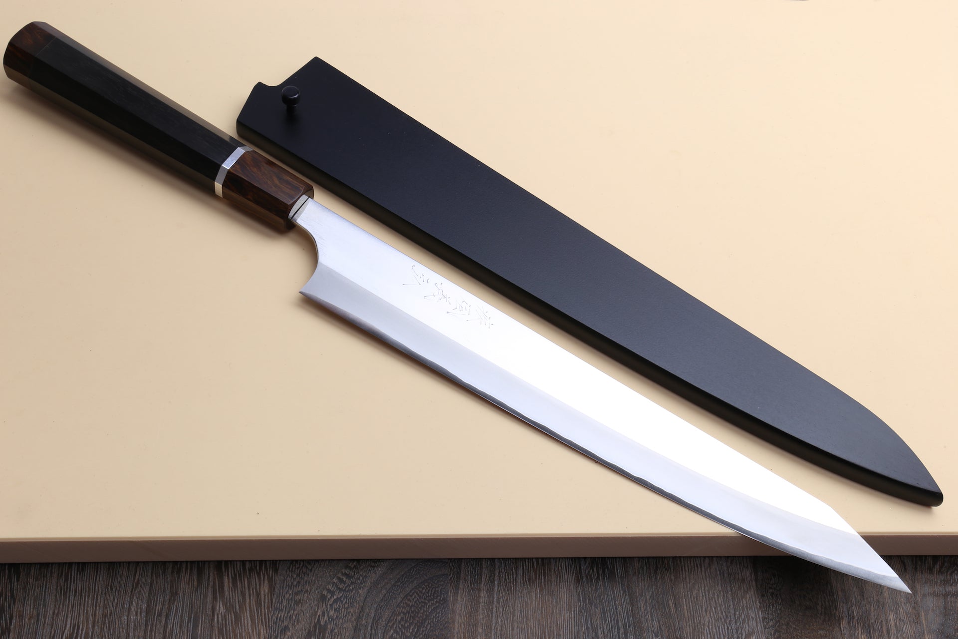 Yoshihiro VG-1 Gold Stainless Steel Sujihiki Kiritsuke Japanese Slicer –  Yoshihiro Cutlery