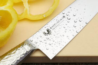 Yoshihiro Hayate Inox Aus-8 Santoku Japanese Chefs Knife Integrated Stainless Handle