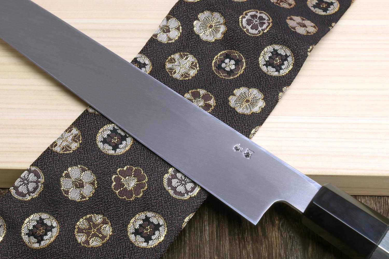 ARITSUGU Blue Steel Honyaki Yanagi Kitchen Japanese Chef Knife Saya 360mm  14.1 AT001gs - Japanese Knives