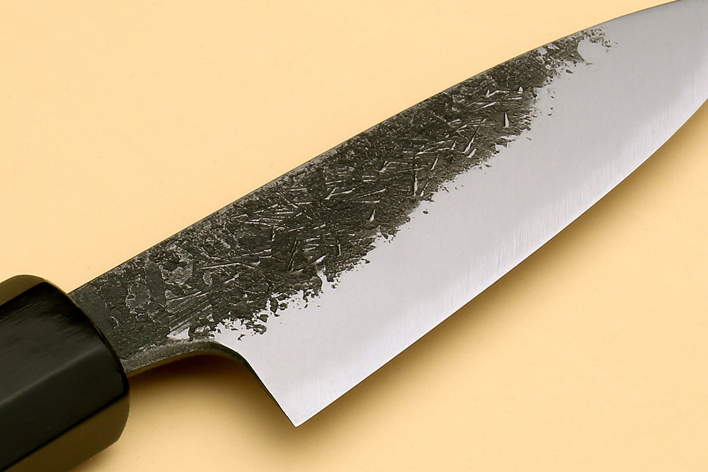 Yoshihiro Nashiji High Carbon White Steel #2 Paring Japanese Peeling Knife 3.5'' (90mm) with Camphor Handle