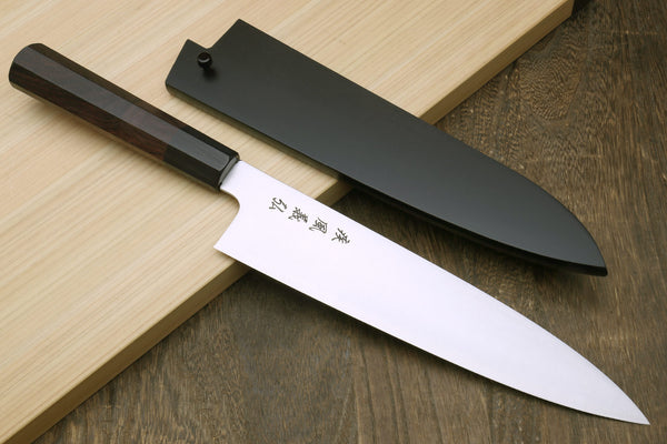 Yoshihiro Nashiji High Carbon White Steel #2 Gyuto Japanese Chefs Knif –  Yoshihiro Cutlery