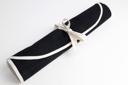 Yoshihiro Japanese Knife Cotton Pouch Bag Black Color (6 Slots)