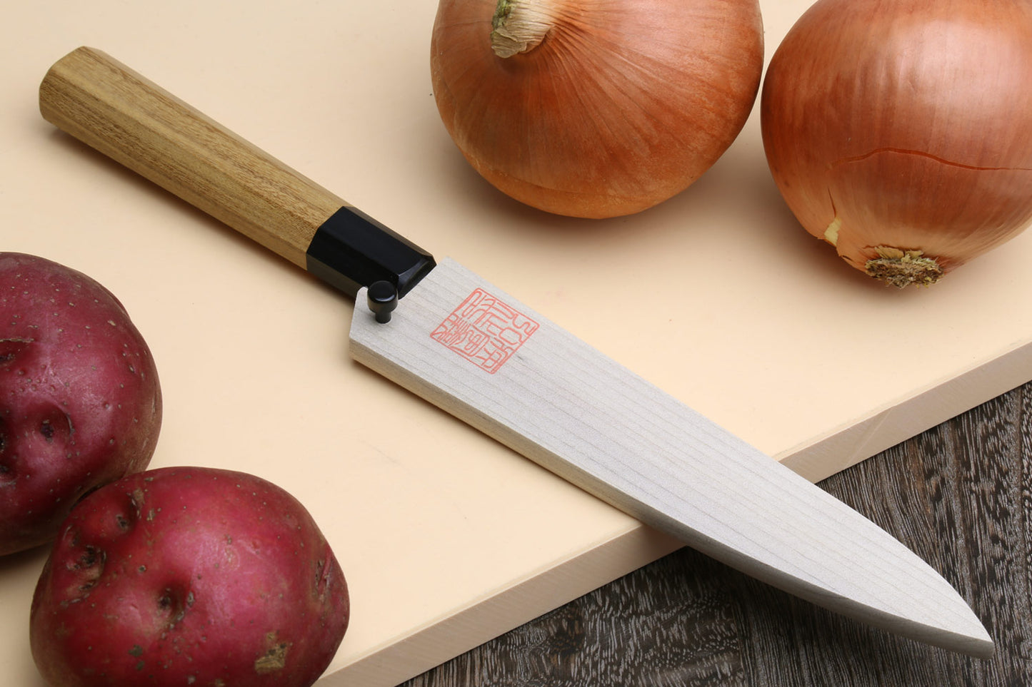 Yoshihiro VG-10 46 Layers Damascus Petty Utility Japanese Chef Knife (6'' (150mm)) (Ambrosia Handle)