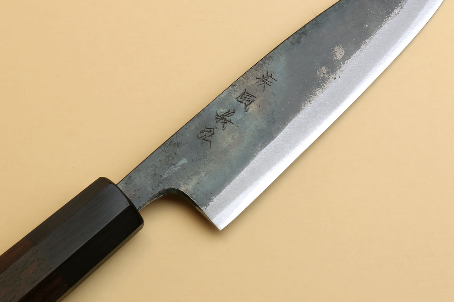 Yoshihiro Aogami Super Blue High Carbon Steel Kurouchi Petty Utility Knife with Shitan Wood Handle