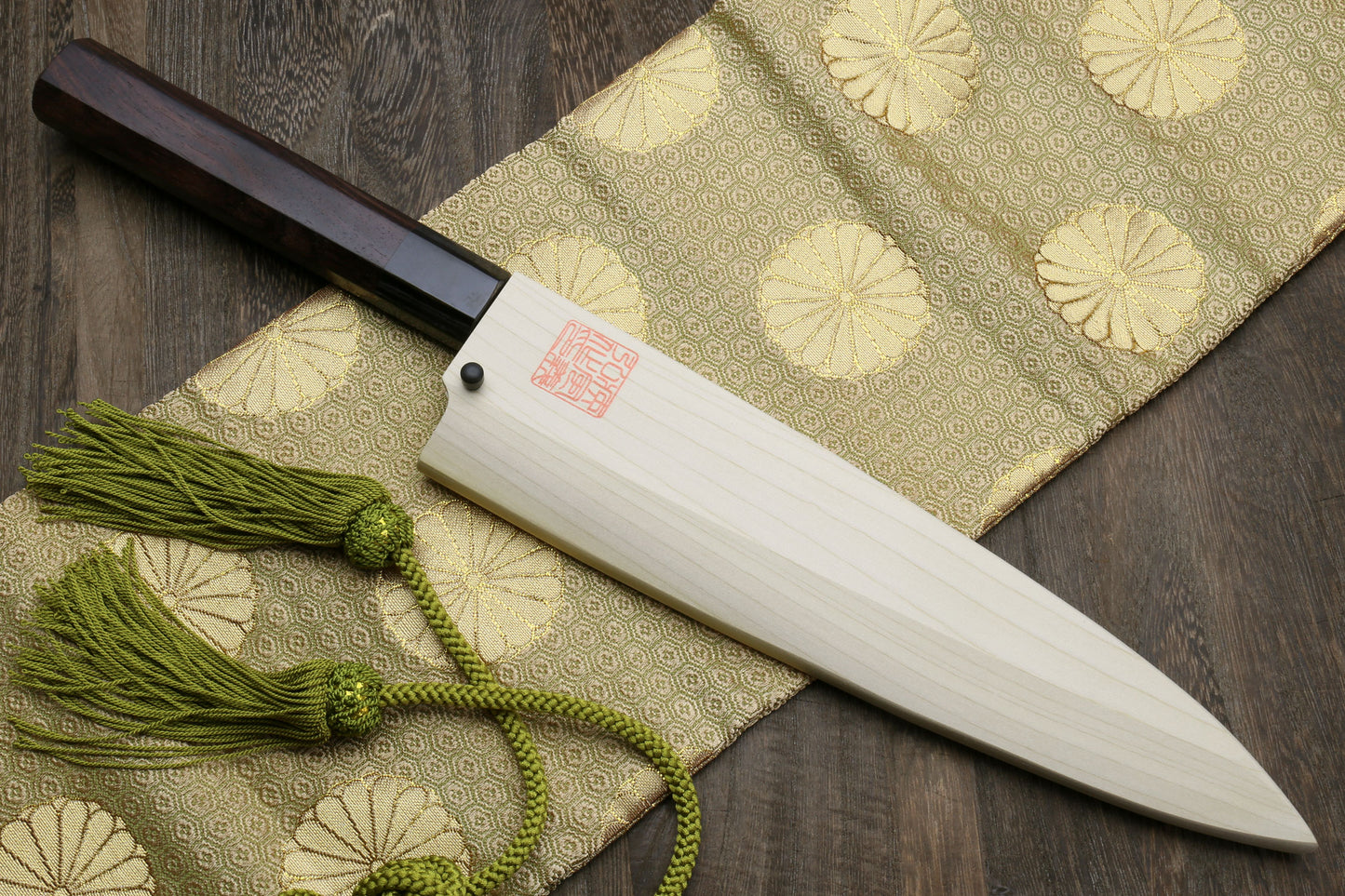 Yoshihiro Aonamiuchi Blue Steel #1 Mioroshi Filet Sushi Sashimi Japanese Chef Knife Ebony Handle