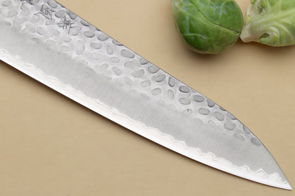 Yoshihiro Hammered Super Blue Steel Stainless Clad Gyuto Multipurpose Japanese Chef Knife