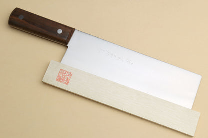 Yoshihiro High Carbon White Steel #2 Chinese Cleaver Vegetable Cutter Multipurpose Chef Knife