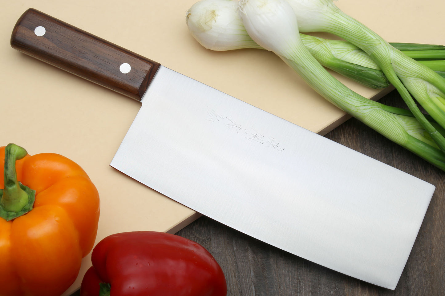 Yoshihiro High Carbon White Steel #2 Chinese Cleaver Vegetable Cutter Multipurpose Chef Knife